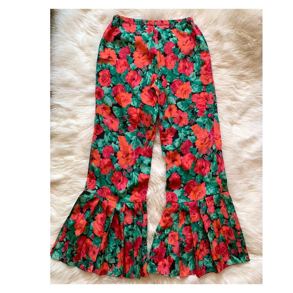 New! GUCCI 100% Silk Floral Snake Print Brocade Pants - Picture 3 of 11